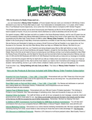 MOF Sales Letters - 1,000